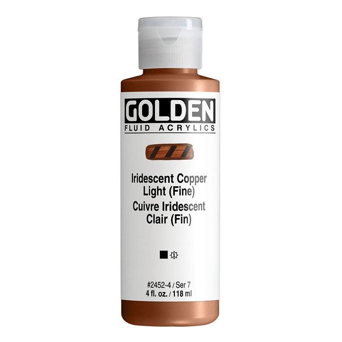 Golden Fluid Colores Acrílicos Iridiscente Cobrizo Claro (Fino) 118 ml Golden Fluid Colores Acrílicos Iridiscente Cobrizo Claro (Fino) 118 ml