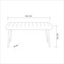 Hanah Home Conjunto Mesa y Sillas con Banco Comedor Pino Atlántico y Azul Marino Estilo Escandinavo 120x75cm