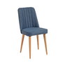 Hanah Home Conjunto Mesa y Sillas con Banco Comedor Pino Atlántico y Azul Marino Estilo Escandinavo 120x75cm