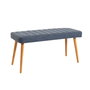 Hanah Home Conjunto Mesa y Sillas con Banco Comedor Pino Atlántico y Azul Marino Estilo Escandinavo 120x75cm