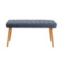 Hanah Home Conjunto Mesa y Sillas con Banco Comedor Pino Atlántico y Azul Marino Estilo Escandinavo 120x75cm