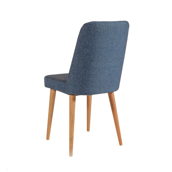 Hanah Home Conjunto Mesa y Sillas con Banco Comedor Pino Atlántico y Azul Marino Estilo Escandinavo 120x75cm