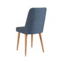 Hanah Home Conjunto Mesa y Sillas con Banco Comedor Pino Atlántico y Azul Marino Estilo Escandinavo 120x75cm