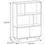 Home Deco Factory Librería Pietra Colección Terra Nova 100x36.5x140 cm