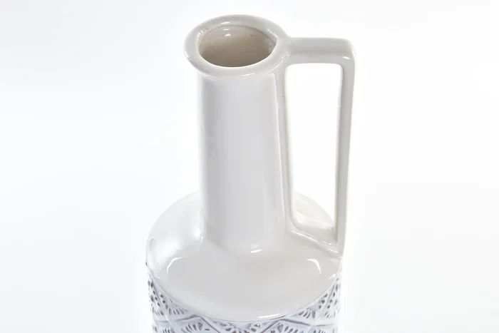DKD Home Decor Jarrón de Porcelana Blanco 14x14x45 cm