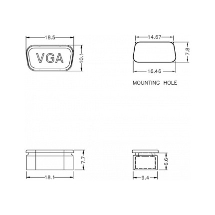 DeLOCK 60162 Cubierta antipolvo para VGA y D-Sub9 / D-Sub15, 10 unidades, Transparente