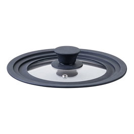 Fackelmann Tapa universal de cristal Ø16-18-20 cm, con borde silicona y orificio vapor, apta horno 180°C