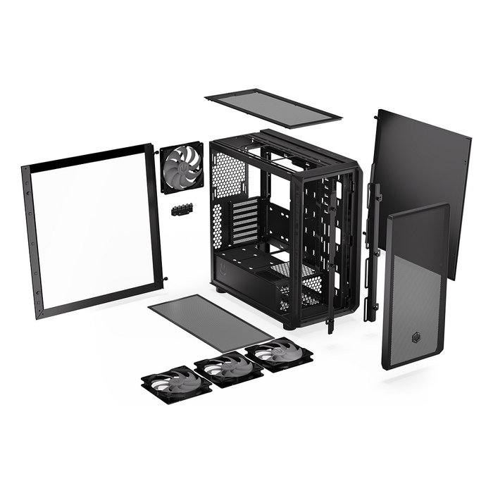Endorfy ARX 700 ARGB TG Black Torre PC ATX ITX Micro ATX Negro Iluminación Multi
