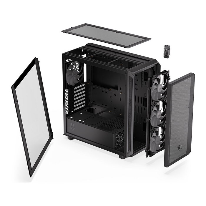 Endorfy ARX 700 ARGB TG Black Torre PC ATX ITX Micro ATX Negro Iluminación Multi