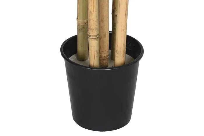 DKD Home Decor Árbol Bambu asiatico Verde Natural PVC Bambú Cemento 40x40x180 cm