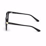 Guess Gafas GU7550 01B - Gafas de Sol para Mujer, Forma Redonda, Negro Ahumado, Cristal 52 mm, Patilla 140 mm