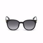 Guess Gafas GU7550 01B - Gafas de Sol para Mujer, Forma Redonda, Negro Ahumado, Cristal 52 mm, Patilla 140 mm