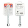 Workpro Llave de estrella doble con carraca 7 piezas, acero cr-v, 6 bocas intercambiables 8-17 mm, 14 x 19 mm