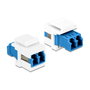 DeLOCK 86357 Módulo Keystone LC Duplex a LC Duplex Azul/Blanco
