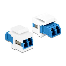 DeLOCK 86357 Módulo Keystone LC Duplex a LC Duplex Azul/Blanco