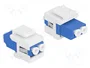 DeLOCK 86357 Módulo Keystone LC Duplex a LC Duplex Azul/Blanco