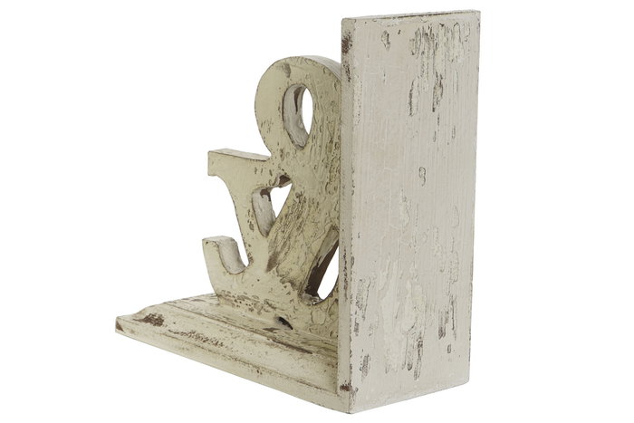 DKD Home Decor Sujetalibros Blanco 12 x 26 x 26 cm Set de 2