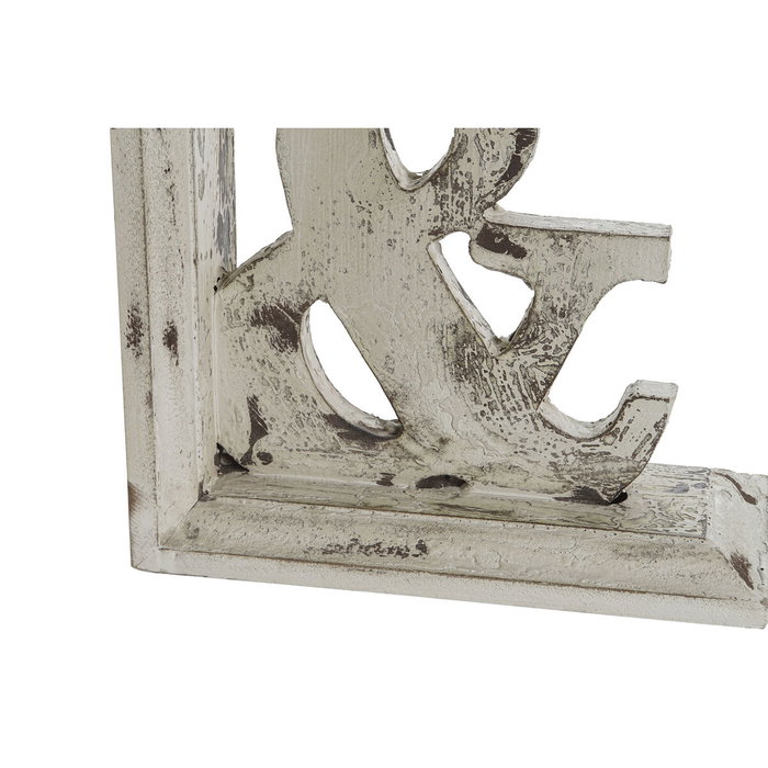 DKD Home Decor Set de 2 Sujetalibros de MDF Envejecido Blanco