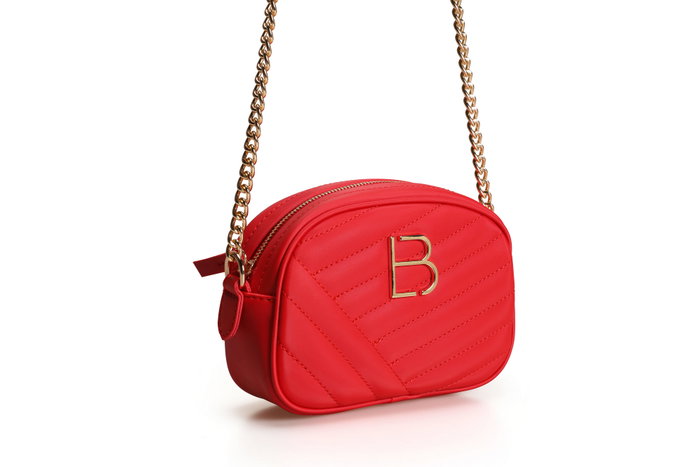Lucky Bees 1298 Bolso Cruzado Rojo Piel de Polivinilo 20x7x15 cm