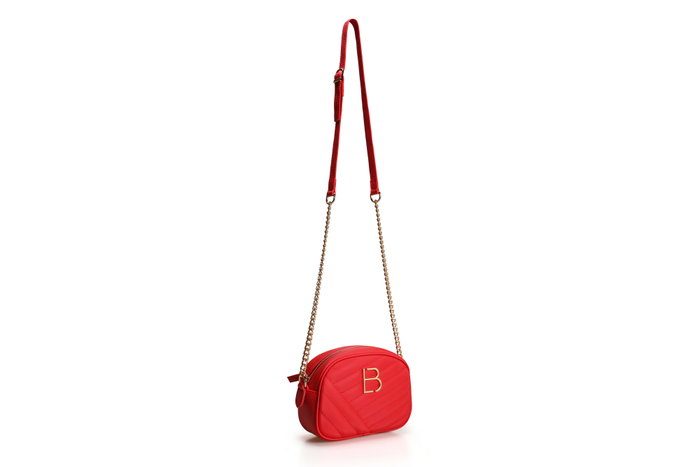 Lucky Bees 1298 Bolso Cruzado Rojo Piel de Polivinilo 20x7x15 cm