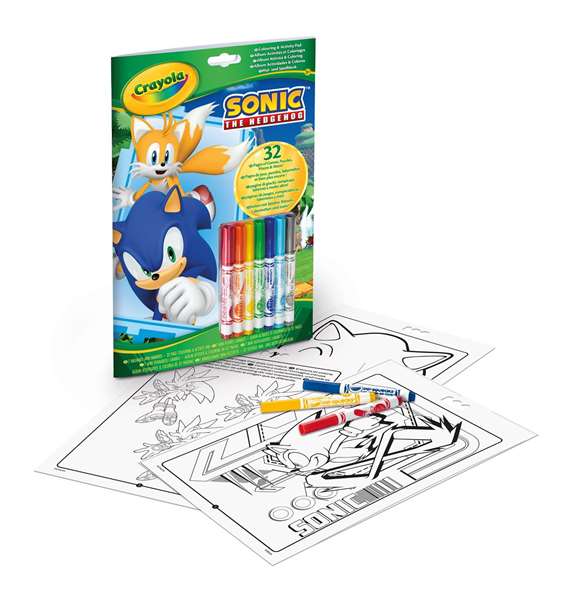 Crayola Libro de Actividades y Colorear Sonic con 7 Rotuladores Lavables - 32 Páginas +3 Años - 04-0866 Crayola Libro de Actividades y Colorear Sonic con 7 Rotuladores Lavables - 32 Páginas +3 Años - 04-0866