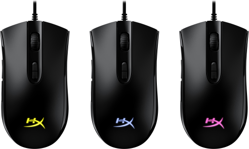 HyperX Ratón Gaming Pulsefire Core 4P4F8AA Óptico Negro 6200 DPI 7 Botones Programables RGB