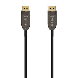 AISENS - CABLE DISPLAYPORT AOC V1.4 8K@60HZ 4K@120Hz 4:4:4 32.4GBPS, DP/M-DP/M, NEGRO, 50M