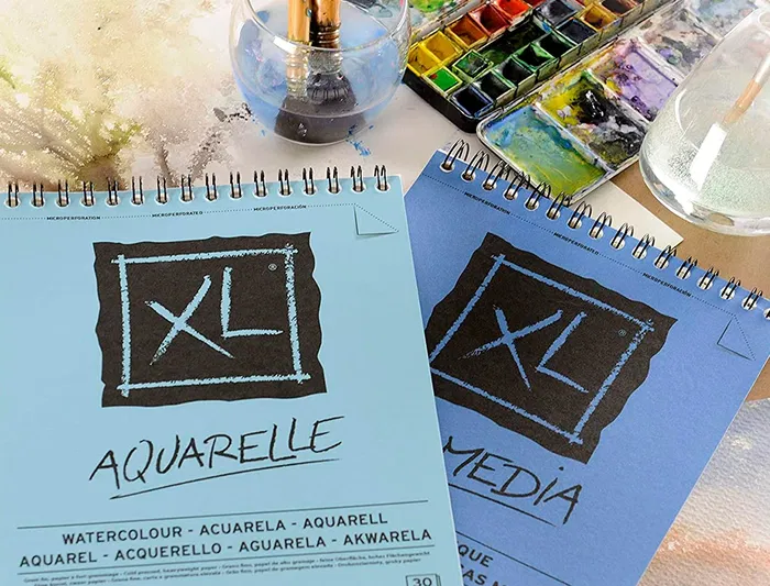 Canson Bloc Dibujo Acuarela XL Aquarelle Grano Fino DIN A4 Microperforado Espiral 21x29,7 cm 30 Hojas 300 gr/m2