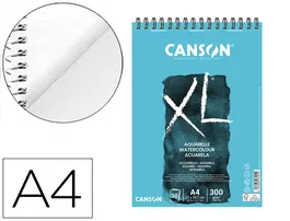 Canson Bloc Dibujo Acuarela XL Aquarelle Grano Fino DIN A4 Microperforado Espiral 21x29,7 cm 30 Hojas 300 gr/m2