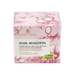 NATYSAL Crema Hidratante Facial con Rosa Mosqueta y FPS 30 Antiedad - 50 ml