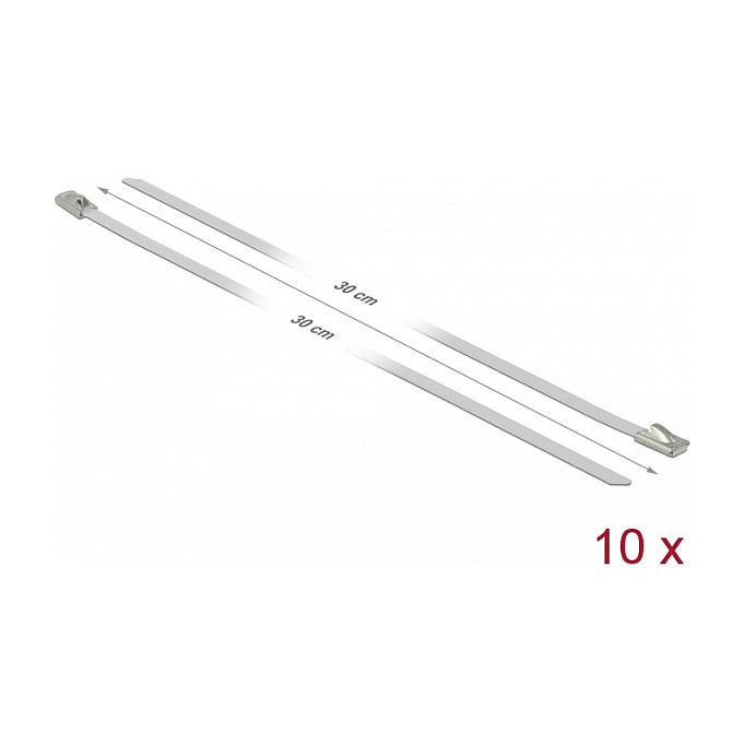 DeLOCK 18818 Sujetacables de Acero 300 x 4,6 mm Blanco DeLOCK 18818 Sujetacables de Acero 300 x 4,6 mm Blanco