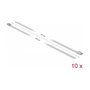 DeLOCK 18818 Sujetacables de Acero 300 x 4,6 mm Blanco