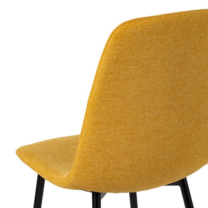 Silla Mostaza Tejido-Metal Salón 43 X 52 X 87 cm