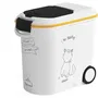 CURVER Contenedor de comida El Diner se sirve 12 kg 35 L Blanco y negro Para gatos