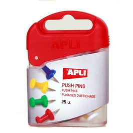 Aguja Señalizadora Push-Pin Apli Autoservicio Caja De 25 Surtido