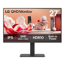 LG Monitor 27BA54QB-B 27" QHD 2560x1440 IPS HDR10 DP HDMI Pivot Antirreflectante Flicker Free Negr