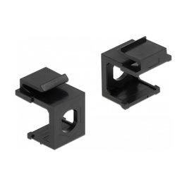 DeLOCK Cubierta Keystone Negro con Apertura de 8,0 mm (4 unidades)