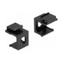 DeLOCK Cubierta Keystone Negro con Apertura de 8,0 mm (4 unidades)