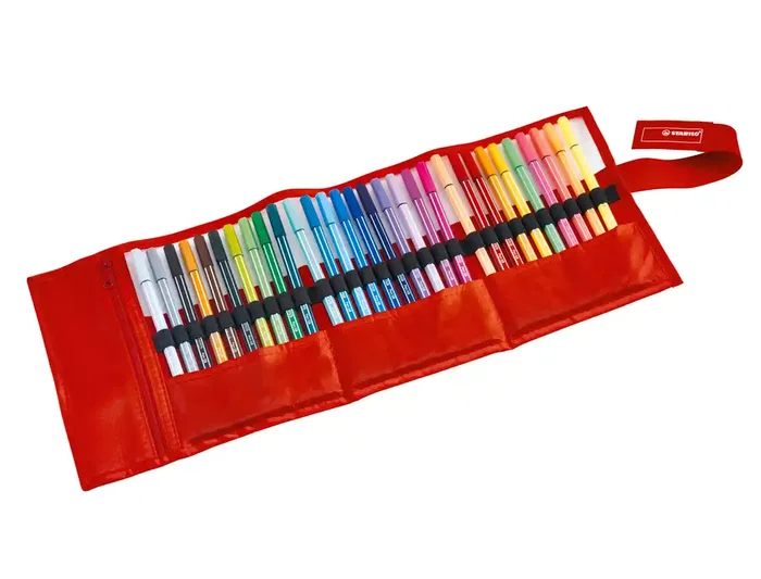 Stabilo Rotulador Punta de Fibra Pen 68 Estuche Rollerset 30 Unidades Colores Surtidos Trazo 1 mm