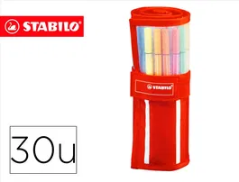 Stabilo Rotulador Punta de Fibra Pen 68 Estuche Rollerset 30 Unidades Colores Surtidos Trazo 1 mm