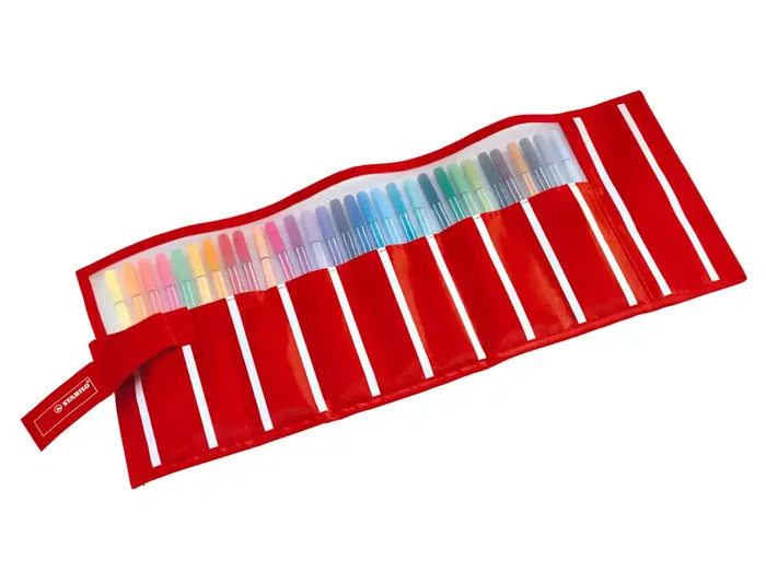 Stabilo Rotulador Punta de Fibra Pen 68 Estuche Rollerset 30 Unidades Colores Surtidos Trazo 1 mm