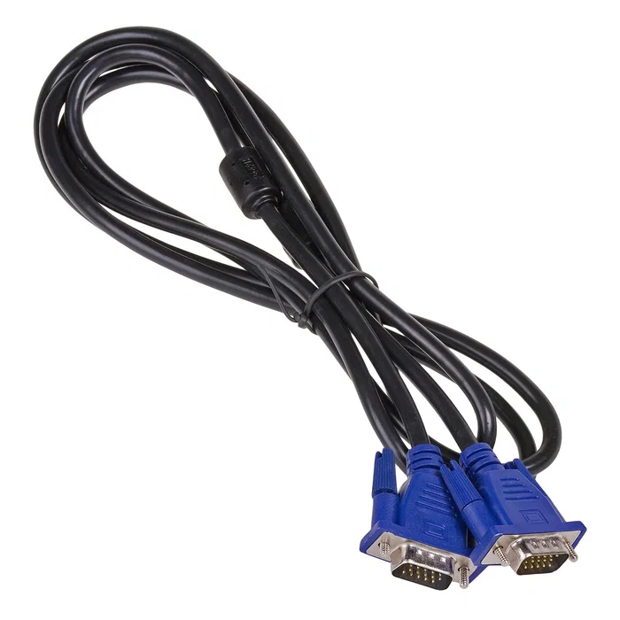 Akyga AK-AV-01 Cable VGA 1,8 m VGA (D-Sub) Macho a Macho Negro - Compatible con Resoluciones hasta WQXGA