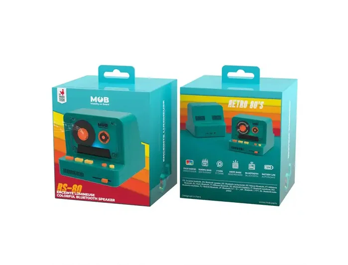 Wondee Altavoz Bluetooth Retro Blue