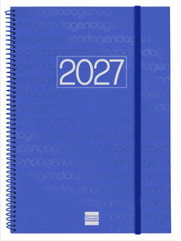 Finocam Agenda Anual 2027 Catalan Basic Year Espiral Azul