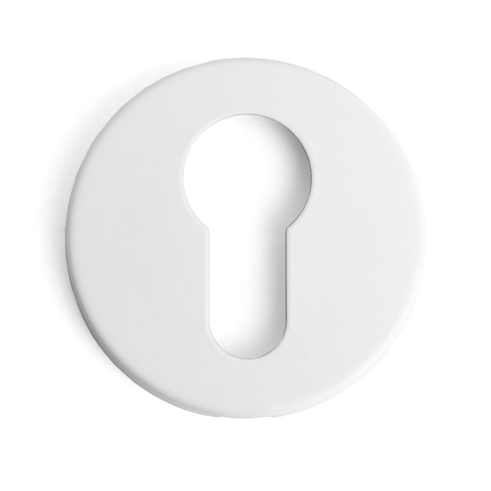 JANDEL Bocallave Zamak Ø50x5mm Negro, Latón Mate, Cromo, Blanco, Antracita Acabado Blanco