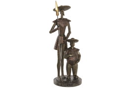 DKD Home Decor Figura de Quijote en Resina Color Bronce
