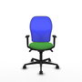 PIQUERAS Y CRESPO Silla de oficina Jorquera Sincro Verde/Azul