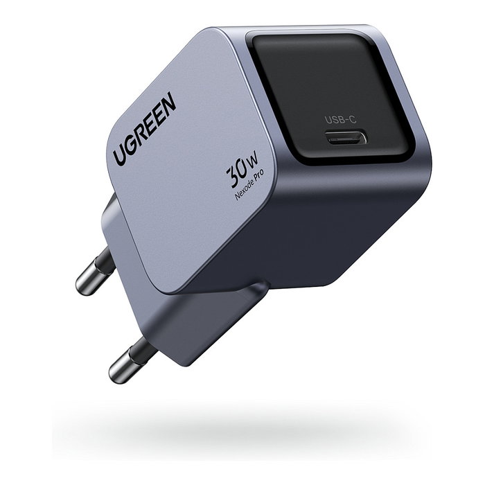 Ugreen 35006 Cargador Rápido USB-C GaN Nexode Pro 30W PD 3.0 QC 4 Gris Ugreen 35006 Cargador Rápido USB-C GaN Nexode Pro 30W PD 3.0 QC 4 Gris