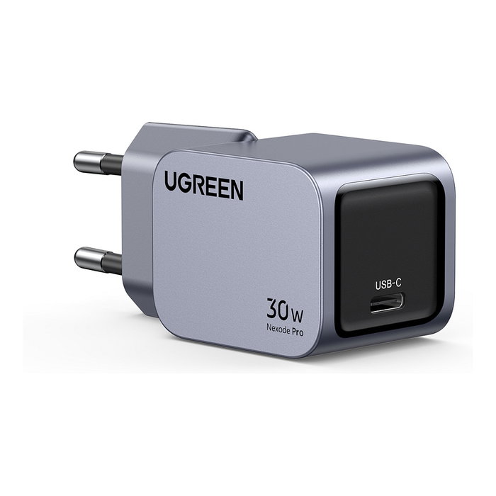 Ugreen 35006 Cargador Rápido USB-C GaN Nexode Pro 30W PD 3.0 QC 4 Gris Ugreen 35006 Cargador Rápido USB-C GaN Nexode Pro 30W PD 3.0 QC 4 Gris