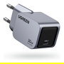 Ugreen 35006 Cargador Rápido USB-C GaN Nexode Pro 30W PD 3.0 QC 4 Gris